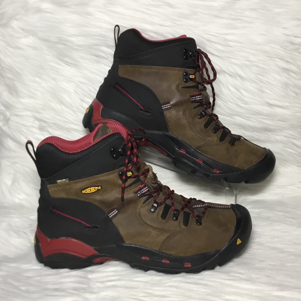 Keen Menâs Pittsburgh 6â Waterproof Steel Toe Boot, Bison, 13d